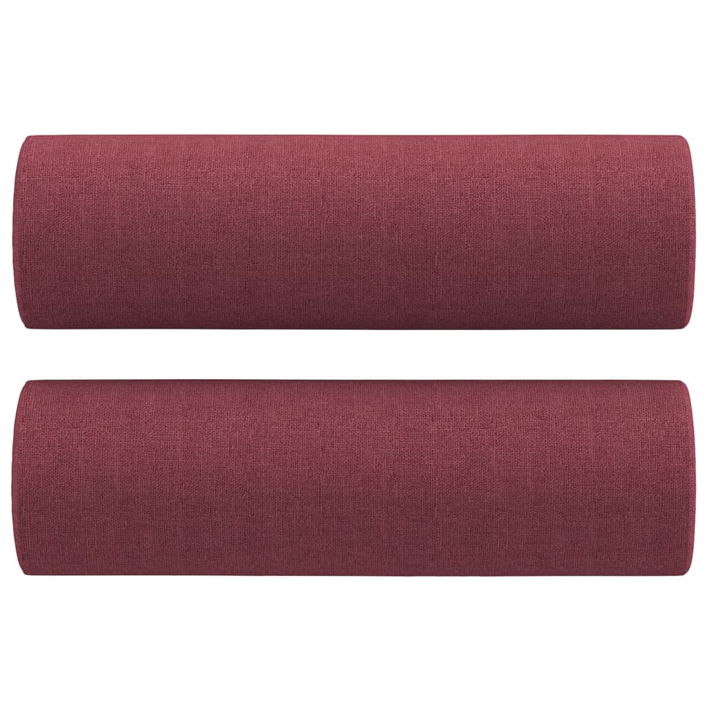 2-Sitzer-Sofa mit Zierkissen Braun 120 cm Stoff