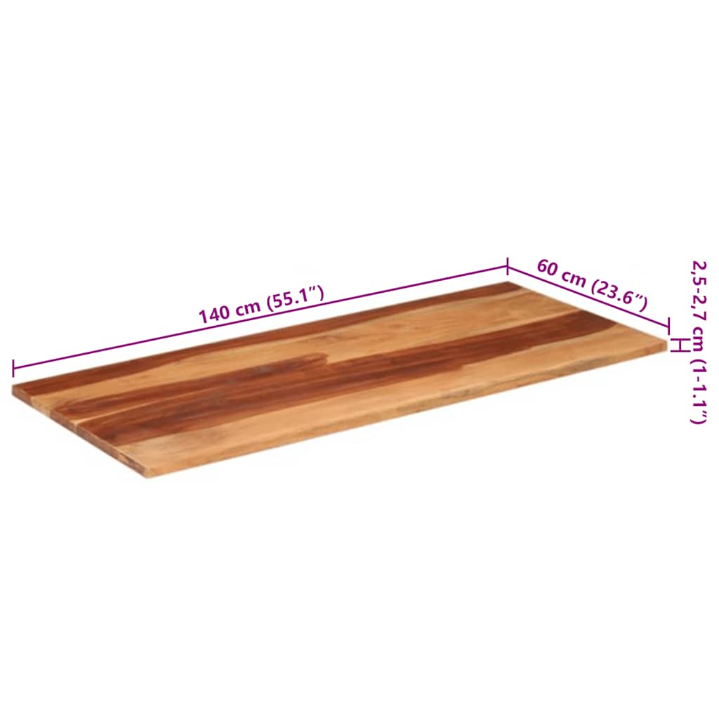 Tischplatte Massivholz Akazie 15-16 mm 60x80 cm