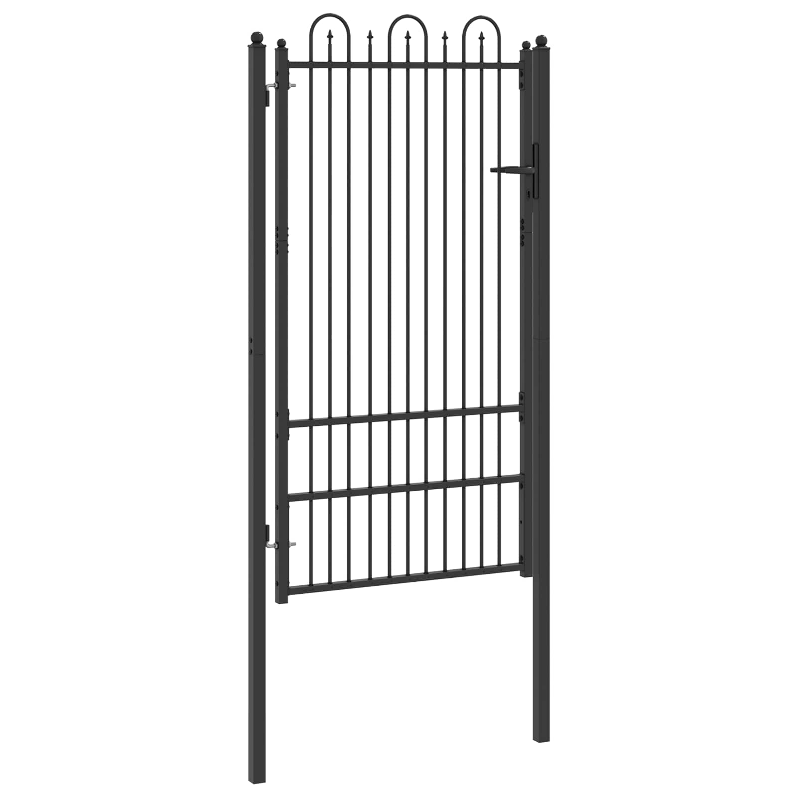 Zauntor HORST 100 x 75 cm Metall Schwarz Abschließbar