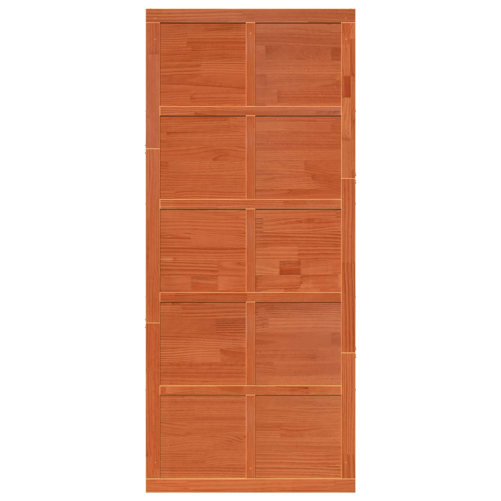Scheunentür Natur 100 x 2,5 x 208 cm Massives Kiefernholz