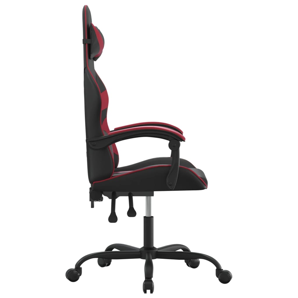Gaming-Stuhl Drehbar Schwarz und Rot Kunstleder