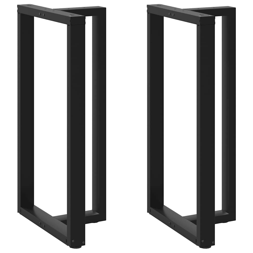 Couchtischbeine T-Form 2 Stk. Schwarz 30x25x(30-31) cm Stahl