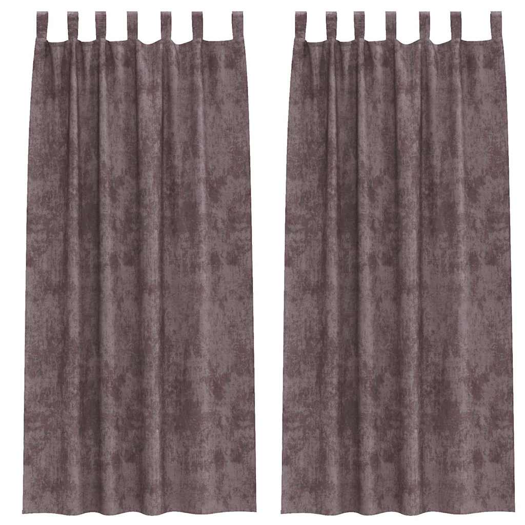 Samtvorhänge mit Vorhängen 2 pcs Weinrot 140 x 140 cm Samt