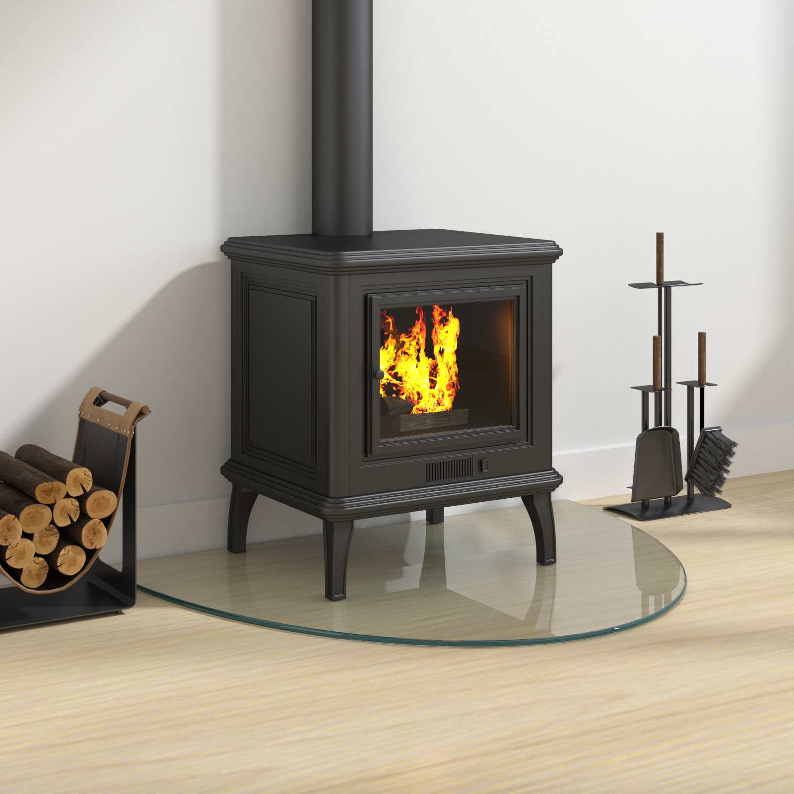 Feuerstelle Glasplatte Transparent 800 x 500 mm Glas