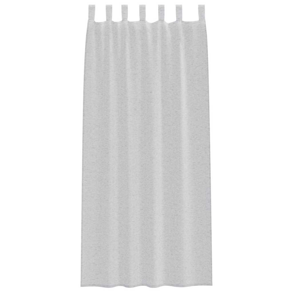 Voile-Vorhang mit Vorhängen 2 pcs Weiß 140 x 140 cm Polyester
