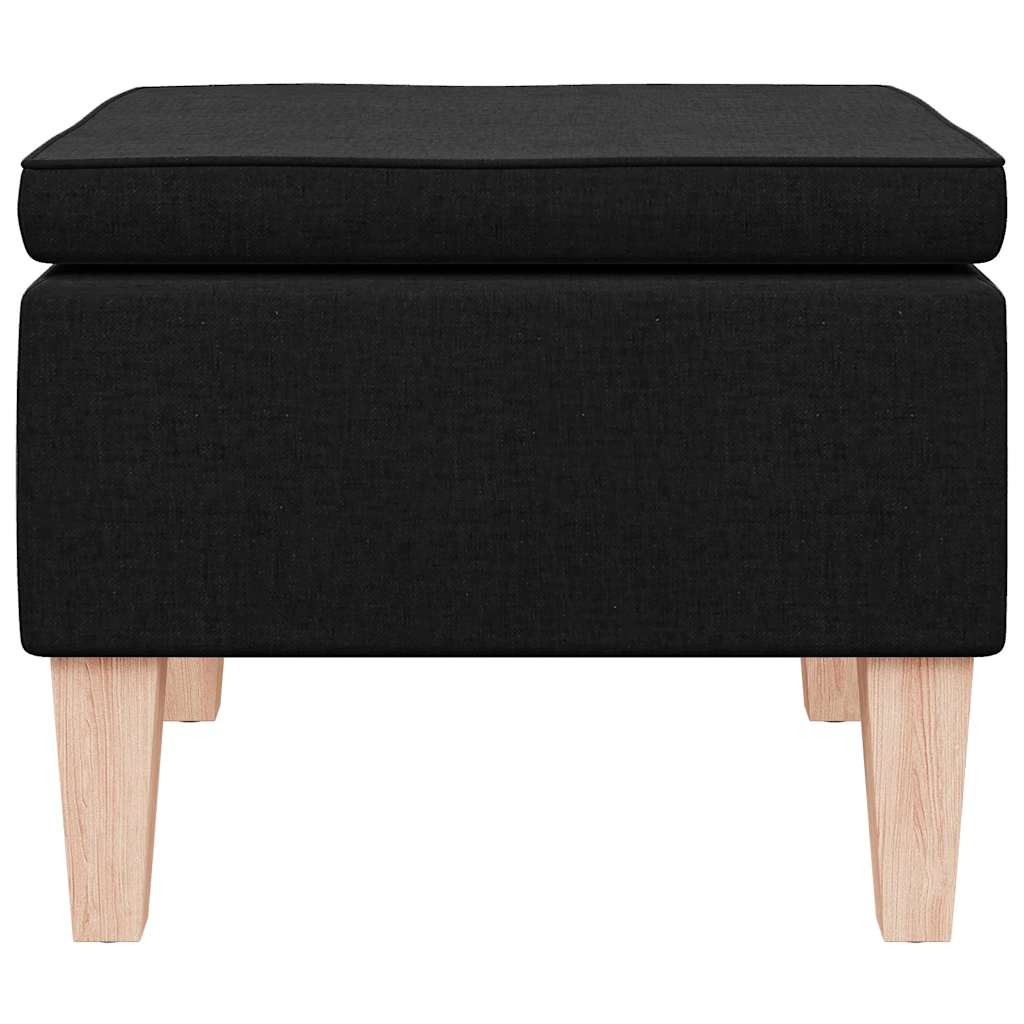 Hocker mit Holzbeinen Weinrot Stoff