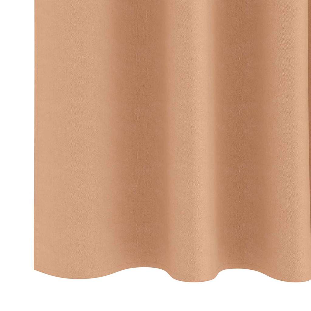 Verdunkelungs-Vorhänge mit Ringen 2 pcs Beige 140 x 140 cm