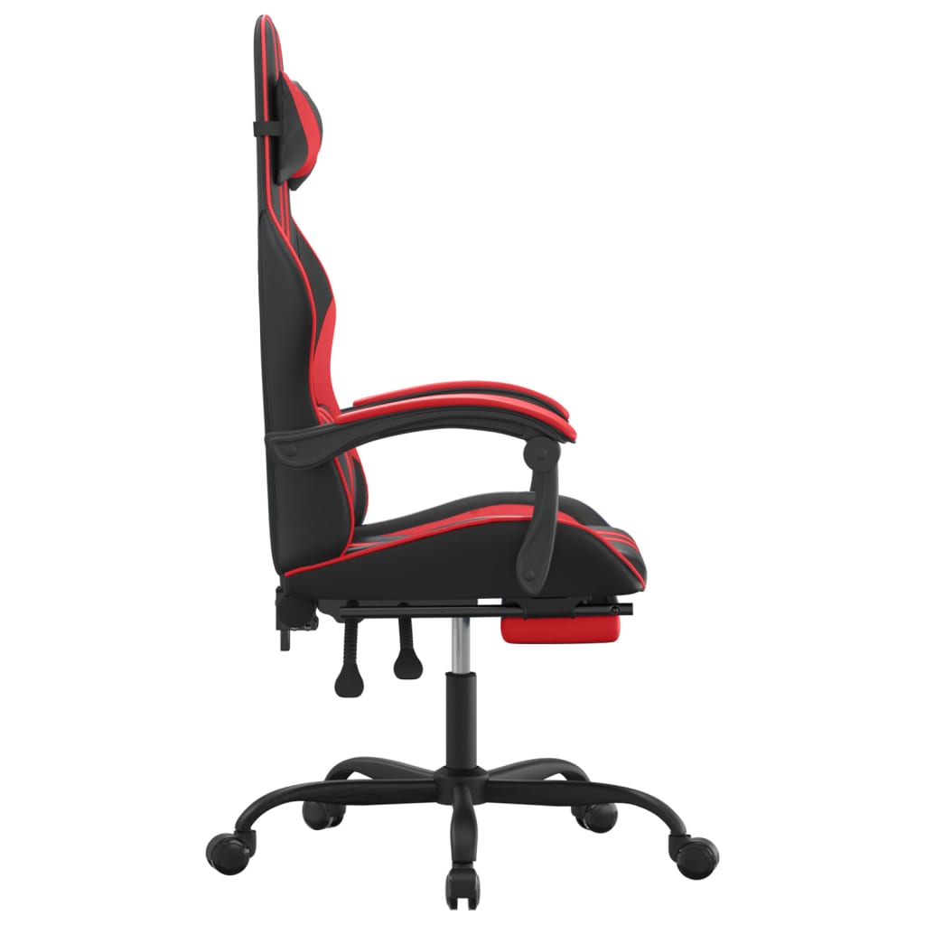 Gaming-Stuhl Drehbar Schwarz und Blau Kunstleder