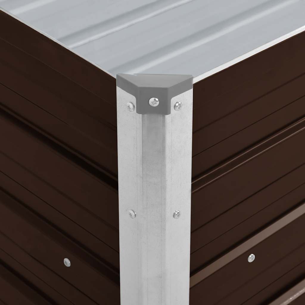Hochbeet Braun 160 x 80 x 77 cm Verzinkter Stahl