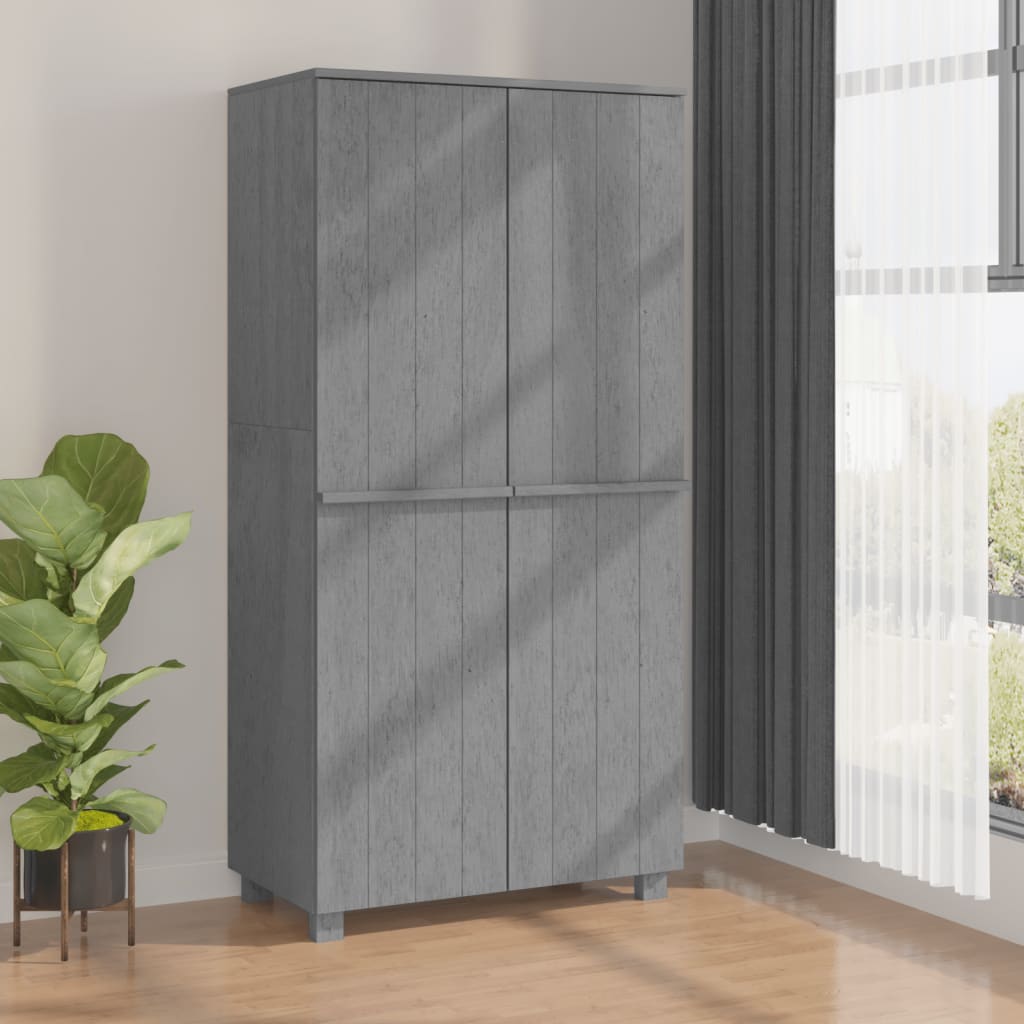 Kleiderschrank HAMAR Honigbraun 89x50x180 cm Massivholz Kiefer
