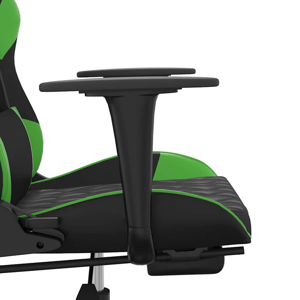 Gaming-Stuhl mit Massagefunktion Schwarz und Blau Kunstleder