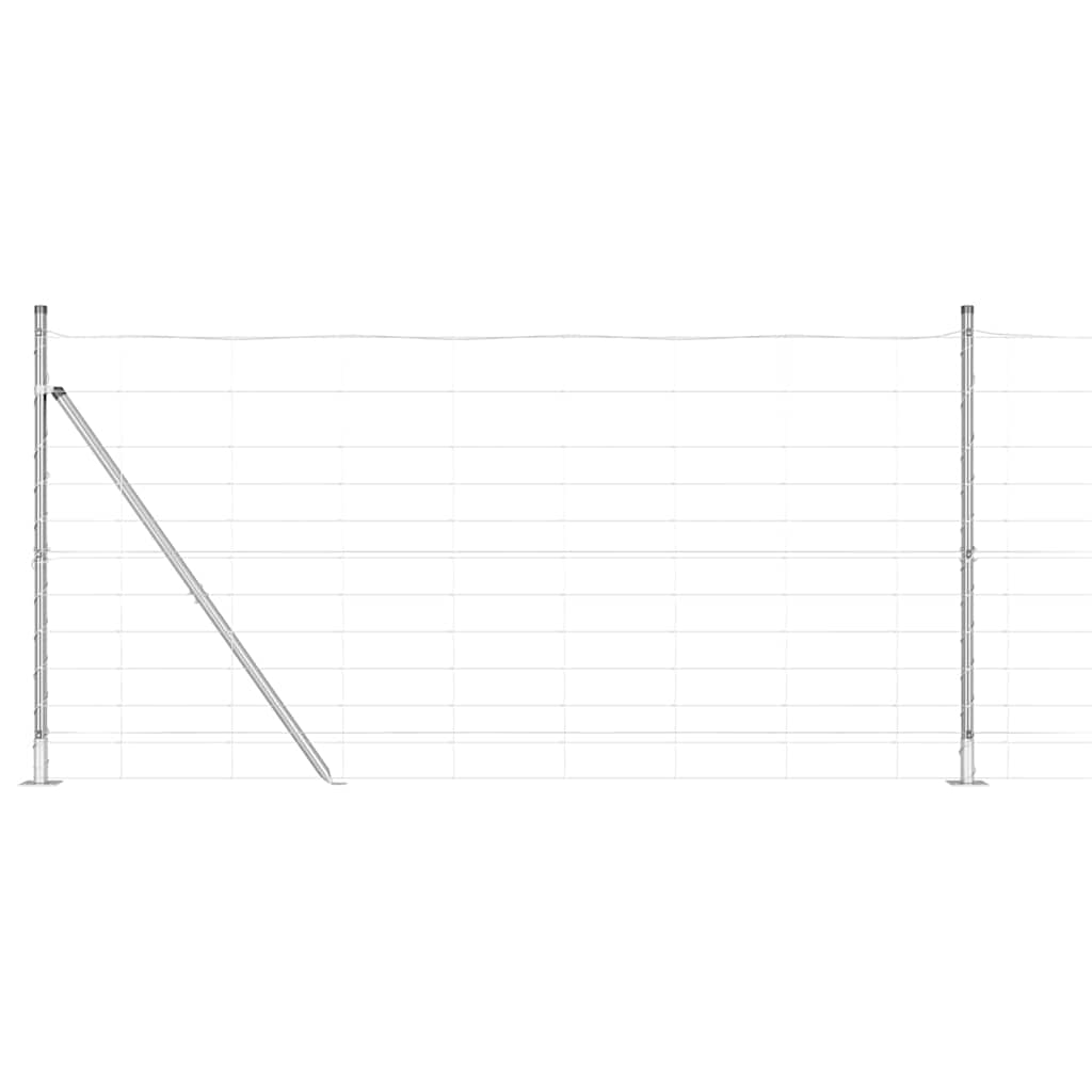 Ground Fix Geschweißter Drahtzaun 25 x 0,8 m Silber Netz