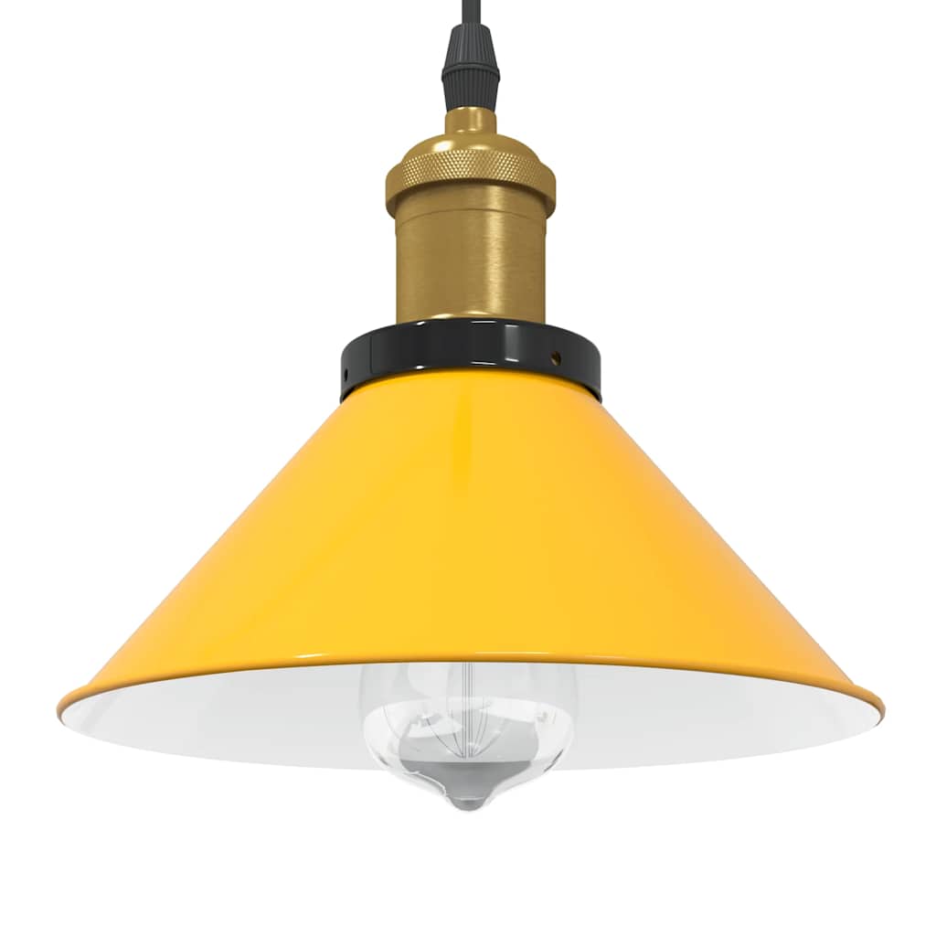 Pendelleuchte Höhenverstellbar E27 Schwarz Glänzend Ø 22 cm