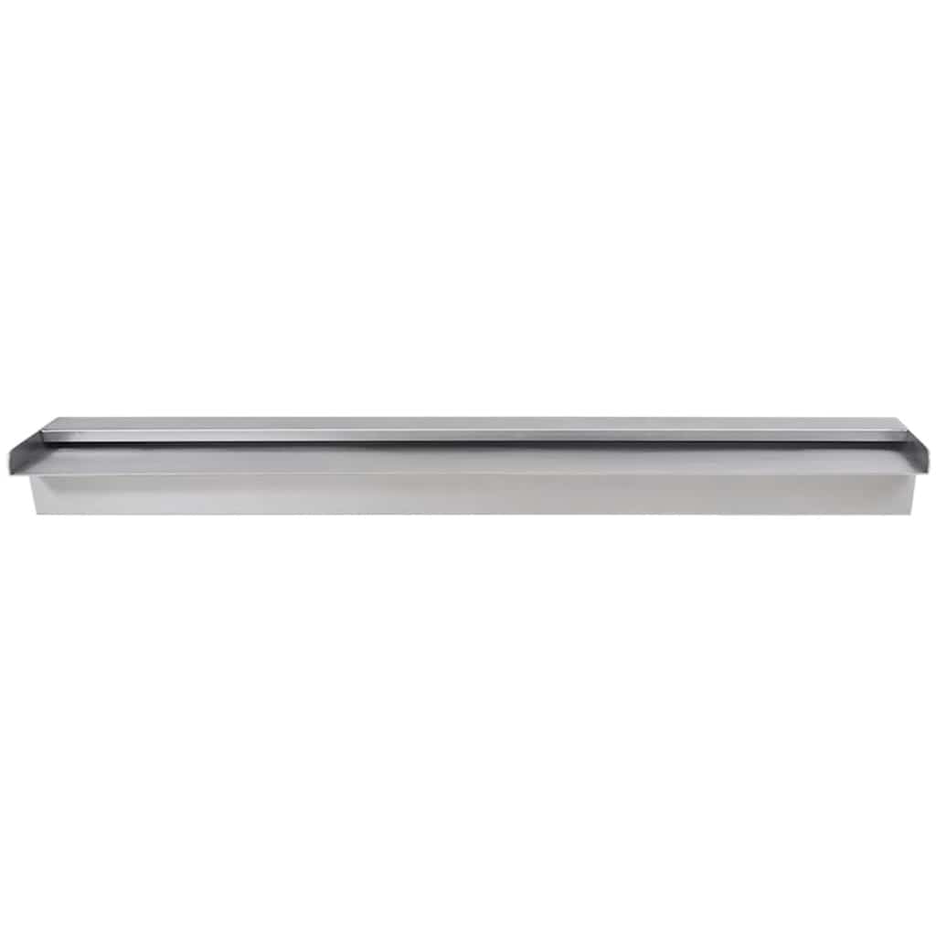 Pool-Wasserfall mit LEDs Edelstahl 110 cm