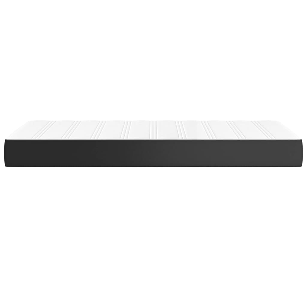 Taschenfederkernmatratze Mittel Schwarz 80x200x20 cm Kunstleder
