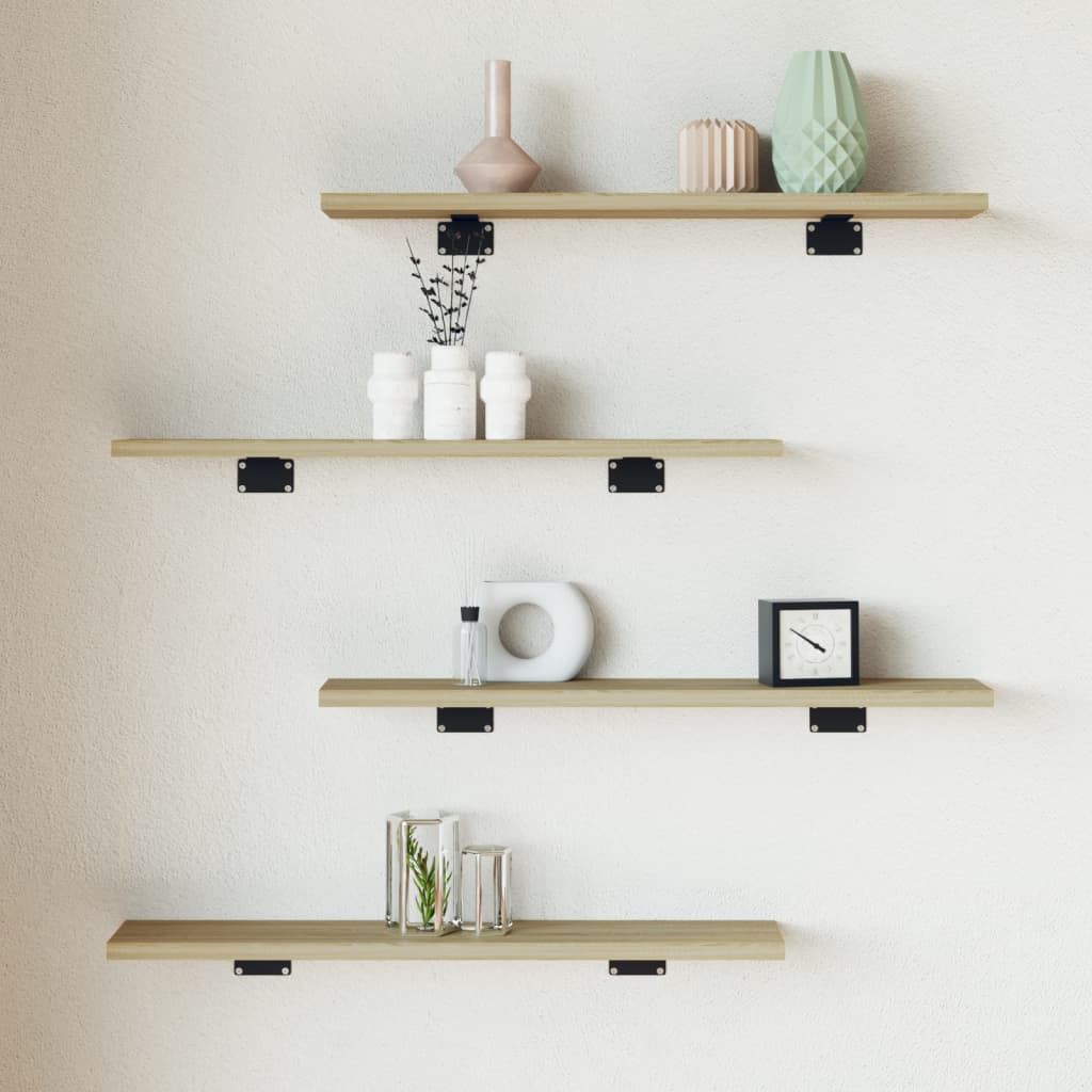 Bücherregal-Bretter 4 Stk. Weiß 40x10x1,5 cm Holzwerkstoff
