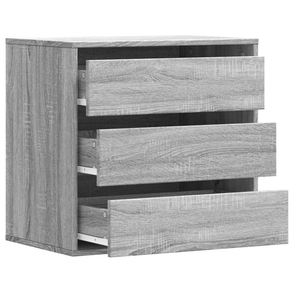 Schubladenschrank Schwarz Eichen-Optik 41 x 40 x 58 cm