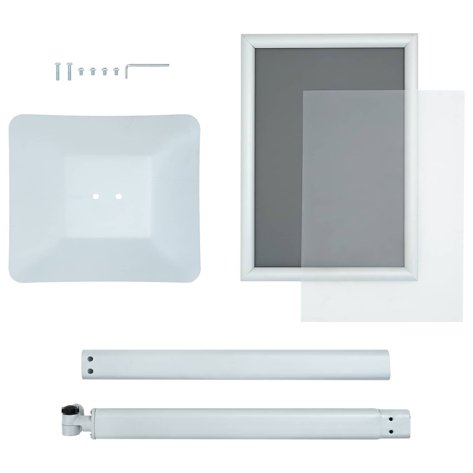 Podest-Posterständer Silber A3 Gusseisen