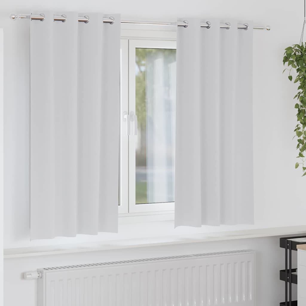 Verdunkelungs-Vorhänge mit Ringen 2 pcs Beige 140 x 140 cm