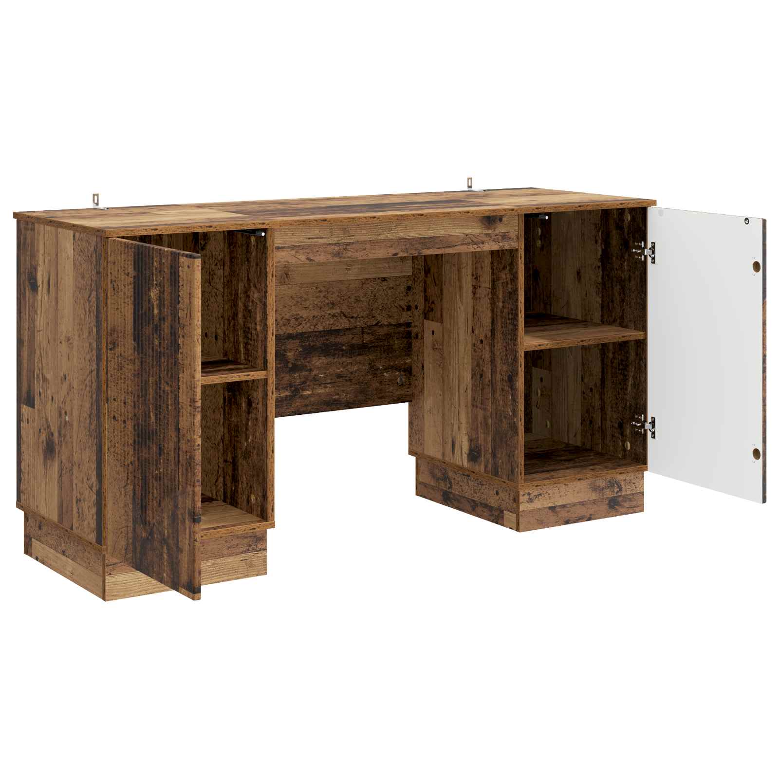 Schreibtisch mit Regal Schwarz 142,5 x 50 x 75 cm Holzwerkstoff