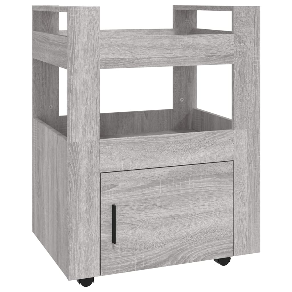Küchenwagen Weiß 60x45x80 cm Holzwerkstoff