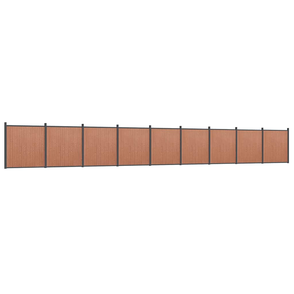 Zaunelement Grau 353x186 cm WPC