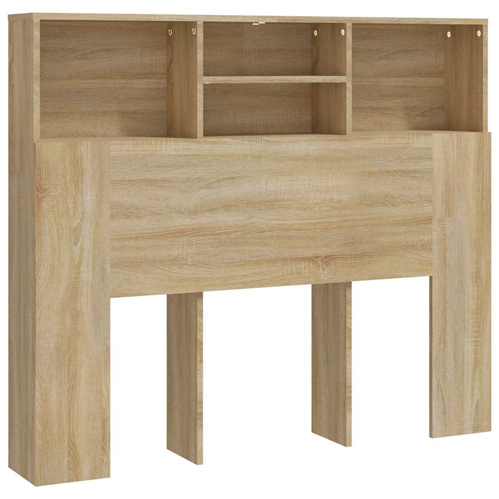 Bett-Kopfteil mit Ablagen Weiß 100x19x103,5 cm