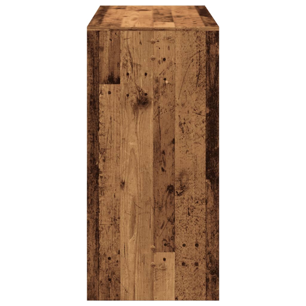 Bartisch Schwarz Eichen-Optik 102 x 50 x 103,5 cm Holzwerkstoff