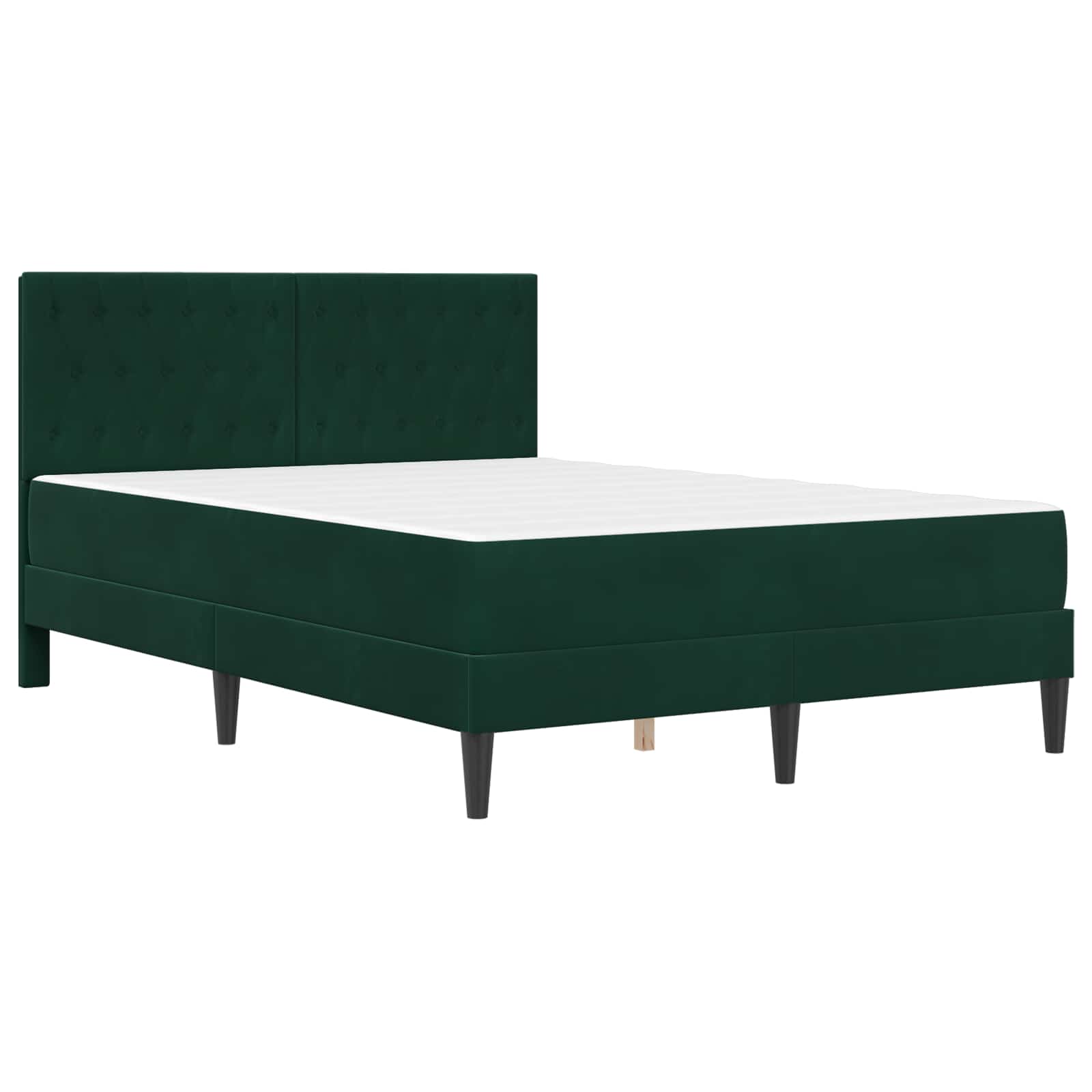 Bettgestell mit Matratze mit Kopfteil Hellgrau 80 x 200 cm Samt