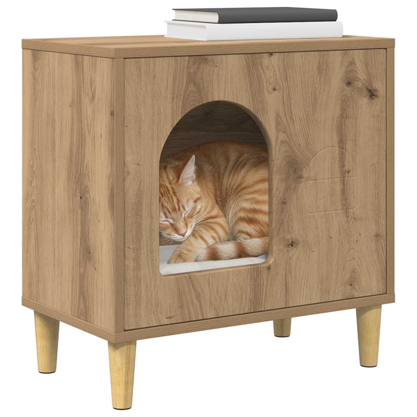 Katzenhaus Weiß 51 x 30 x 52 cm Holzwerkstoff