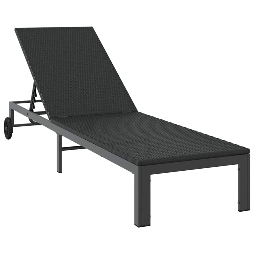 Sonnenliege 2-Person 3 pcs Braun Poly-Rattan