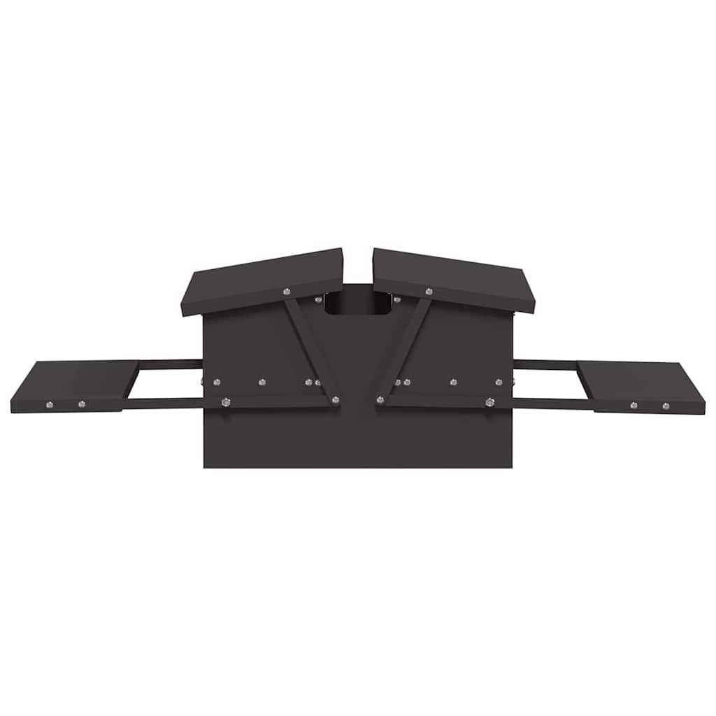 Hühnertretfeeder Schwarz 48,5 x 39,5 x 19 cm