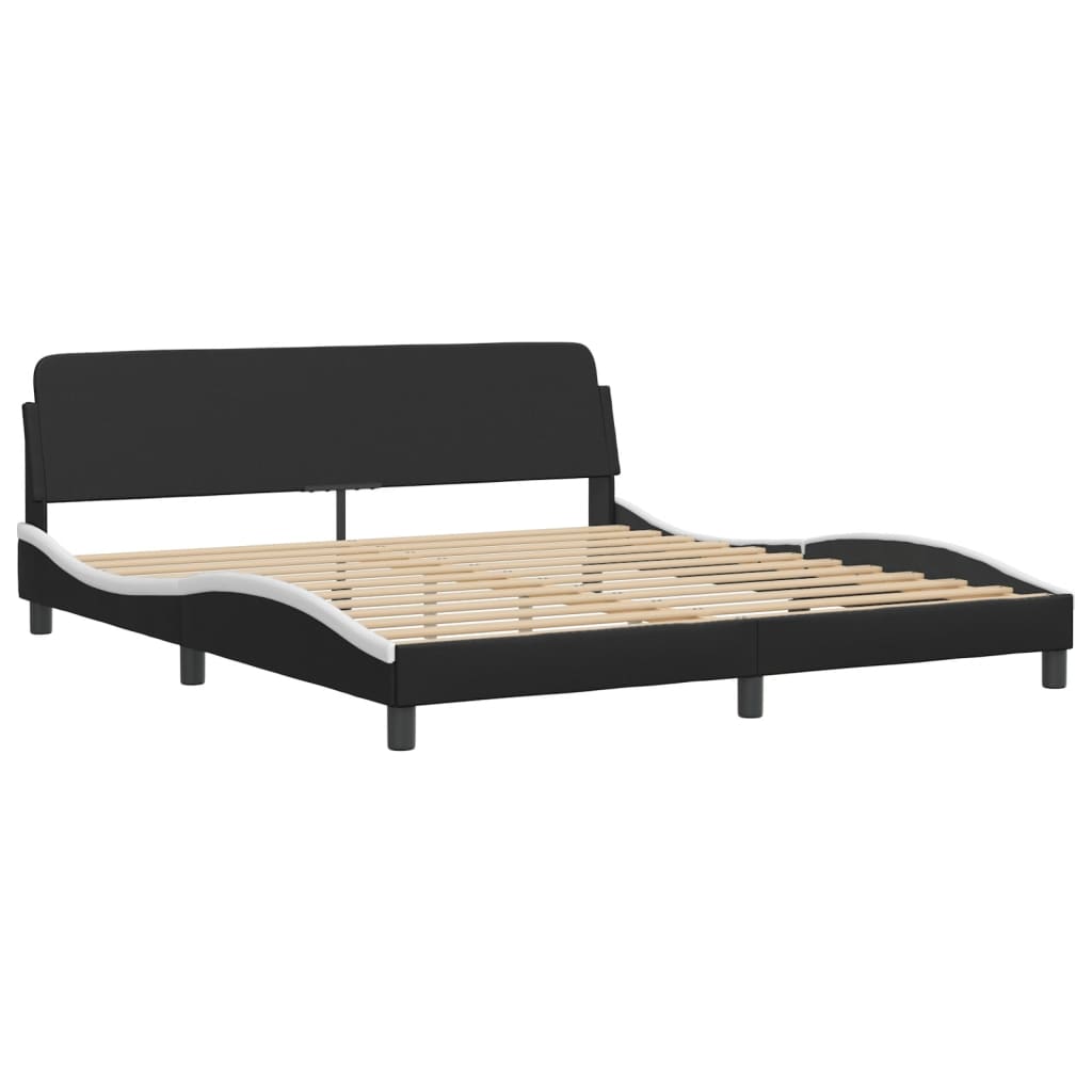 Bett mit Matratze "Dover" Schwarz 80x200 cm Kunstleder