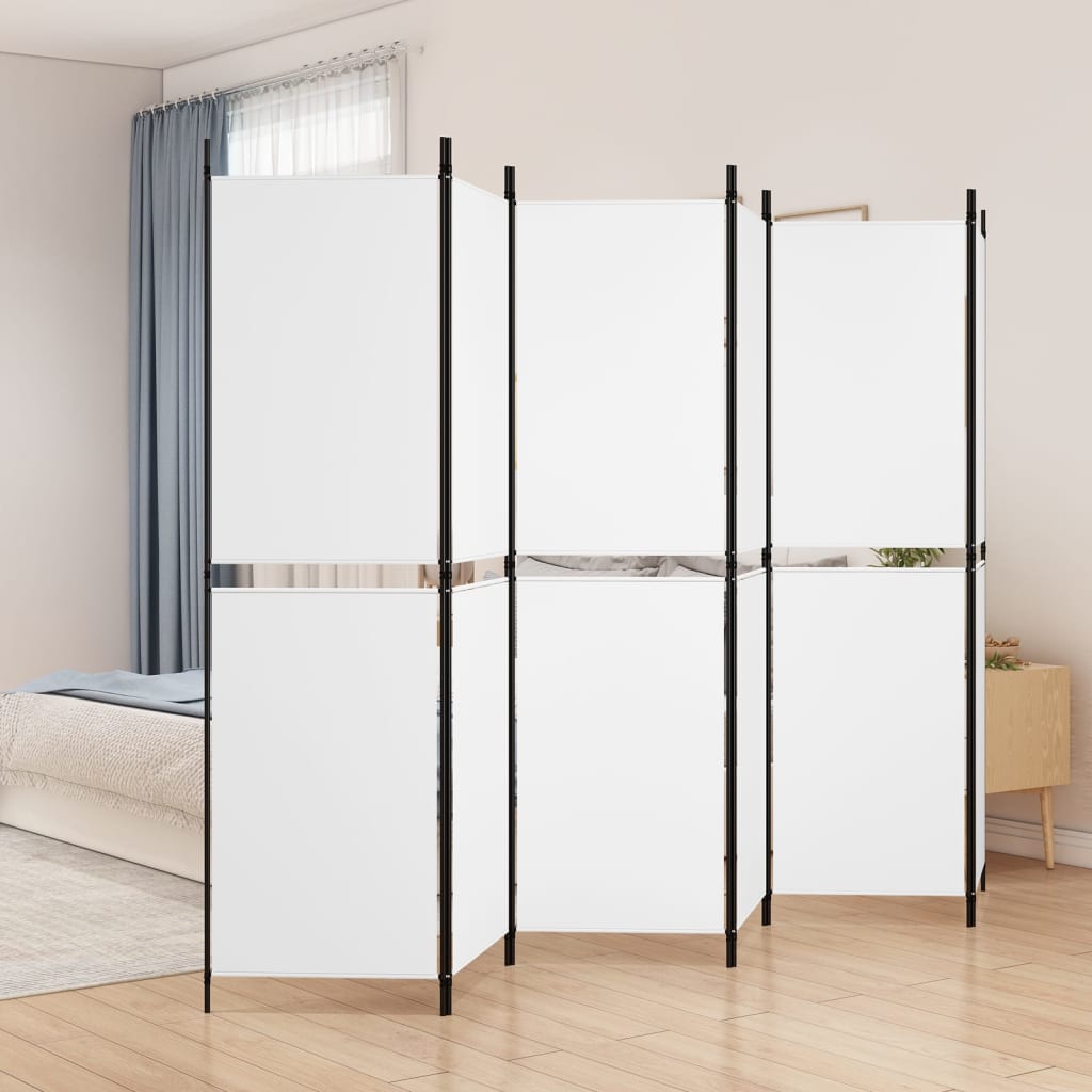 3-teiliger Raumteiler Beige 150 x 180 cm Stoff