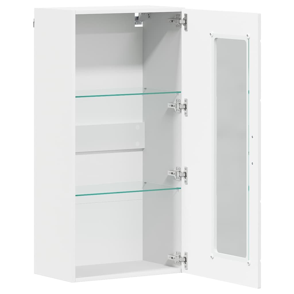 Highboard mit Regal FLORIN Weiß 60 x 35 x 182 cm Holzwerkstoff