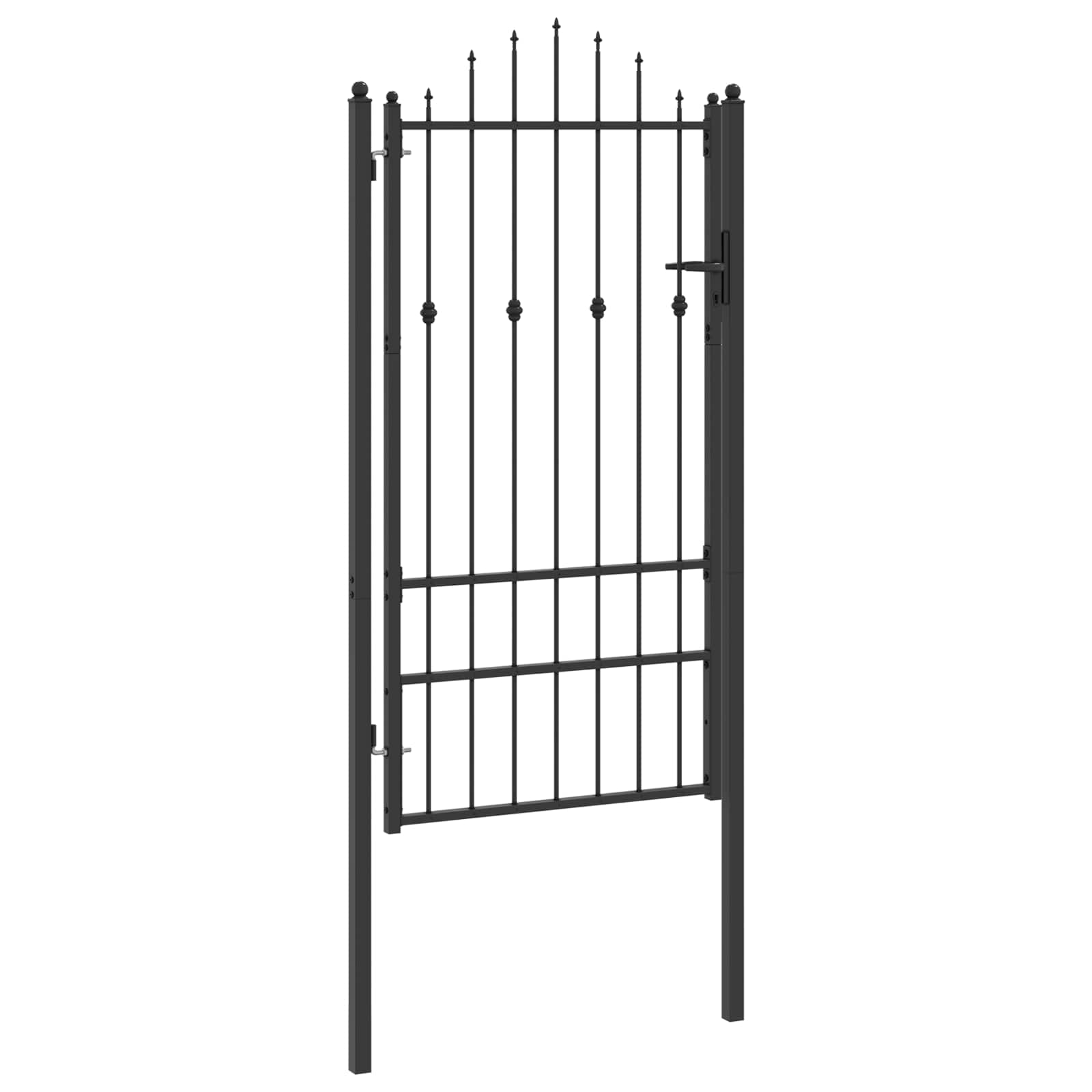 Zauntor HORST 100 x 75 cm Metall Schwarz Abschließbar