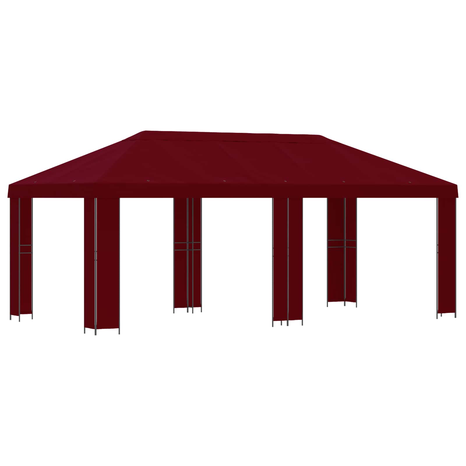 Garten Pavillon 6 x 3 m Beige Polyester und Stahl 190