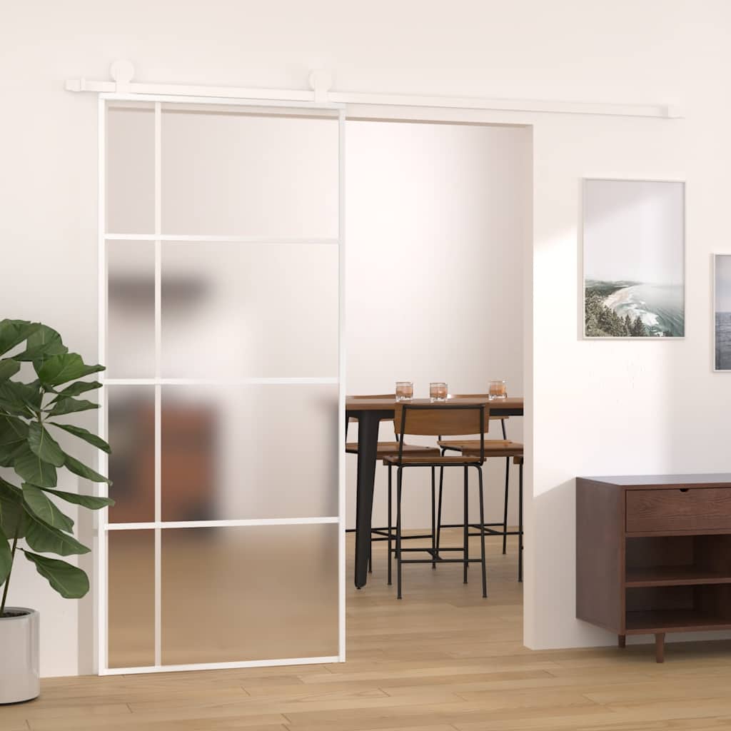 Schiebetür ESG-Glas und Aluminium 76x205 cm Schwarz