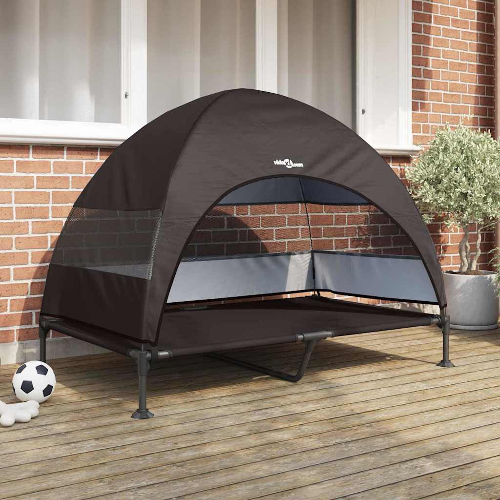 Hochgelegtes Hundebett Hellgrau 127 x 81 x 108 cm