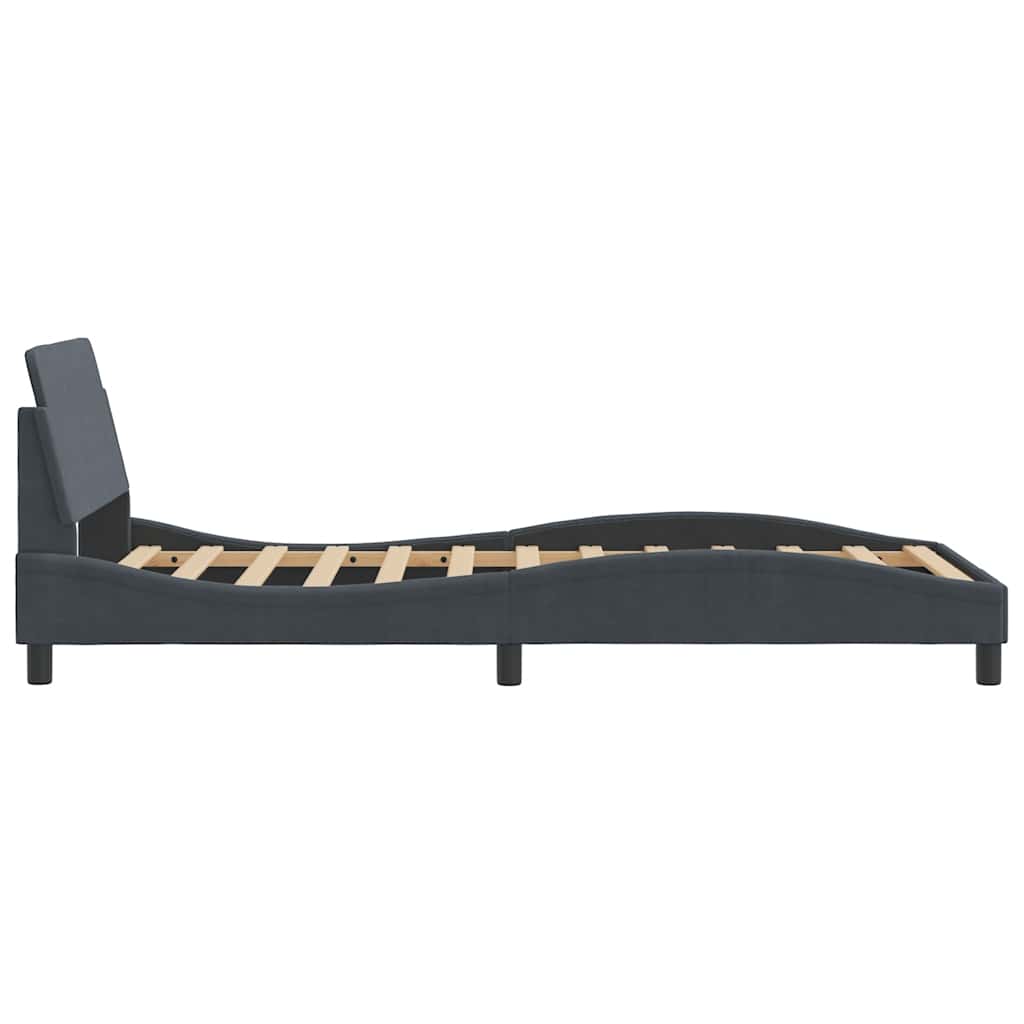 Bettgestell "Dover" Hellgrau 100x190 cm Samt