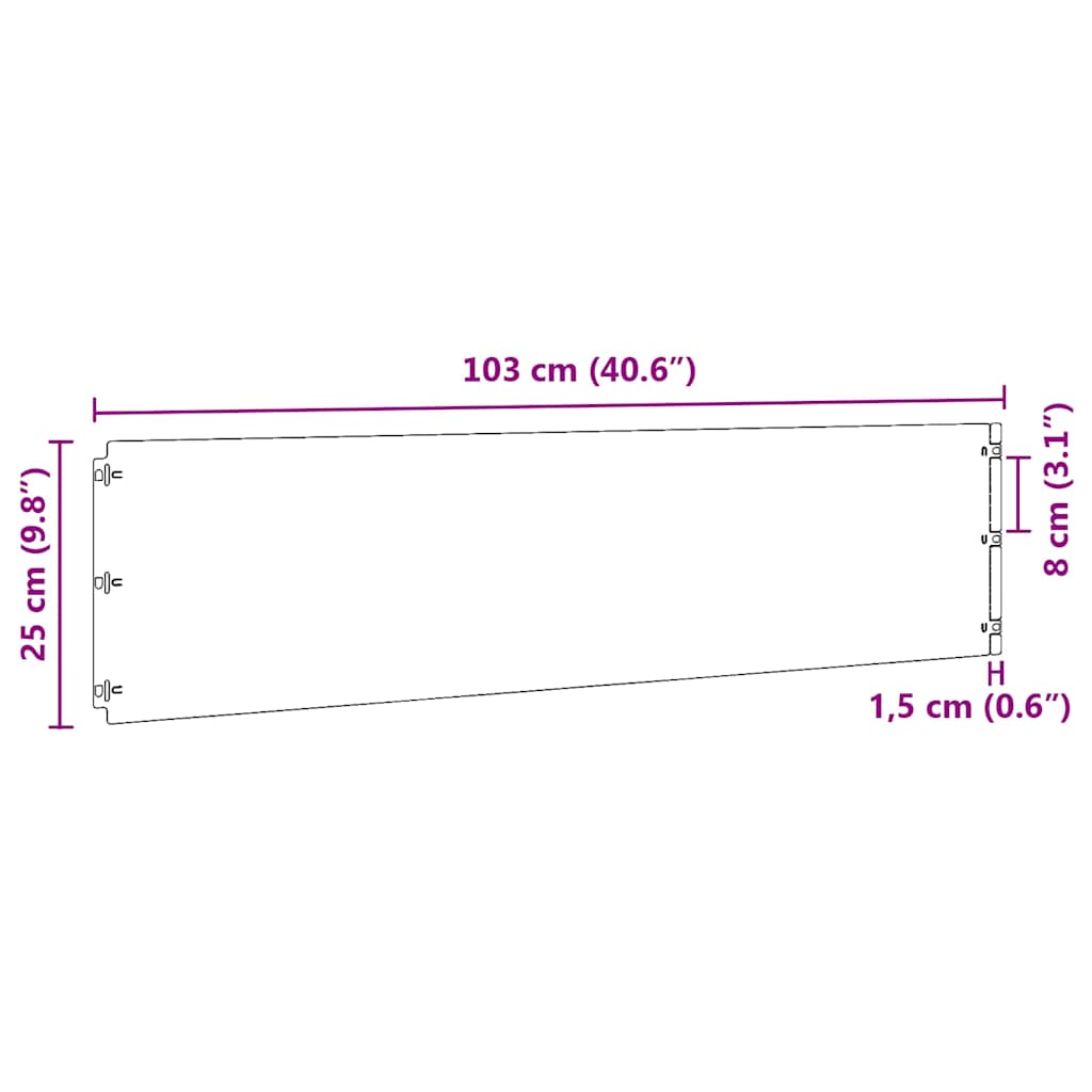Raseneinfassung 10 pcs 10 x 103 cm Wetterfeststahl Rostig
