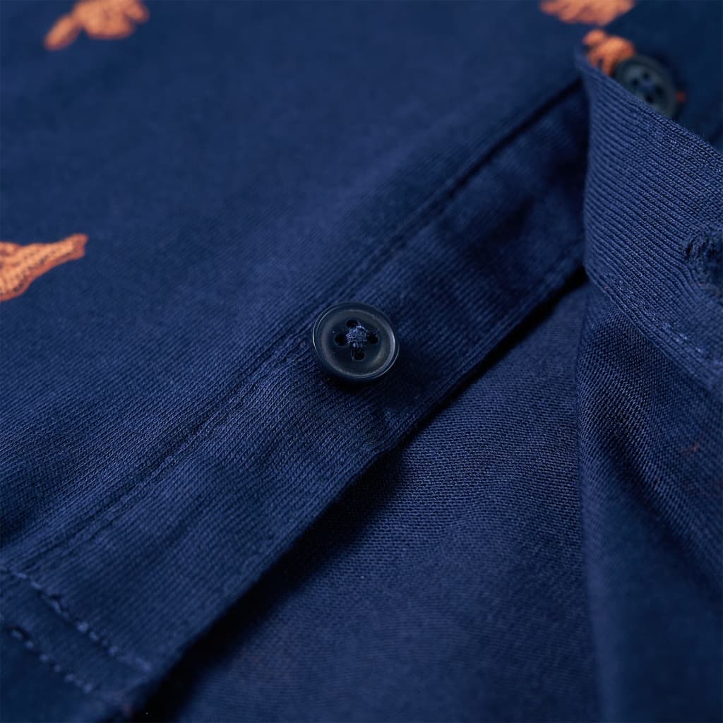 Kinderhemd Marineblau 128