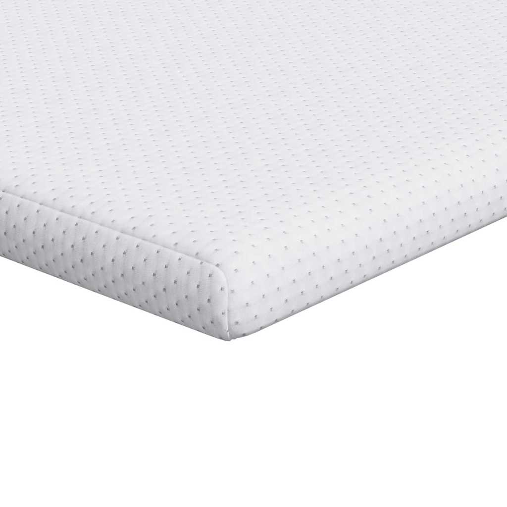 Matratzenauflage Weiß 80 x 200 cm Jacquard Stoff