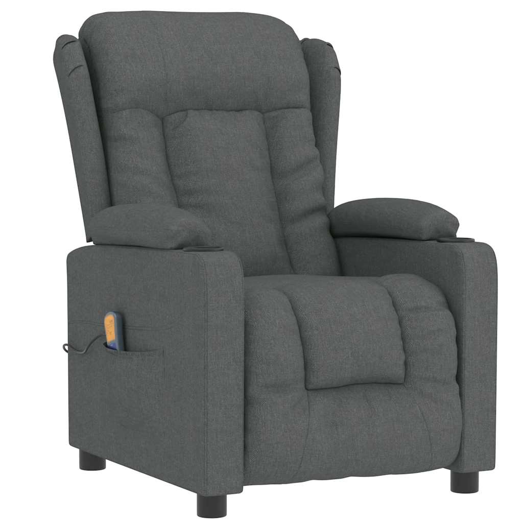 Massagesessel Hellgrau Stoff