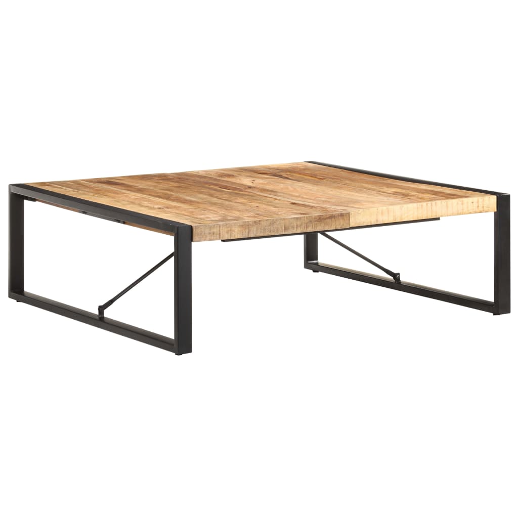 Couchtisch 140x140x40 cm Raues Mangoholz