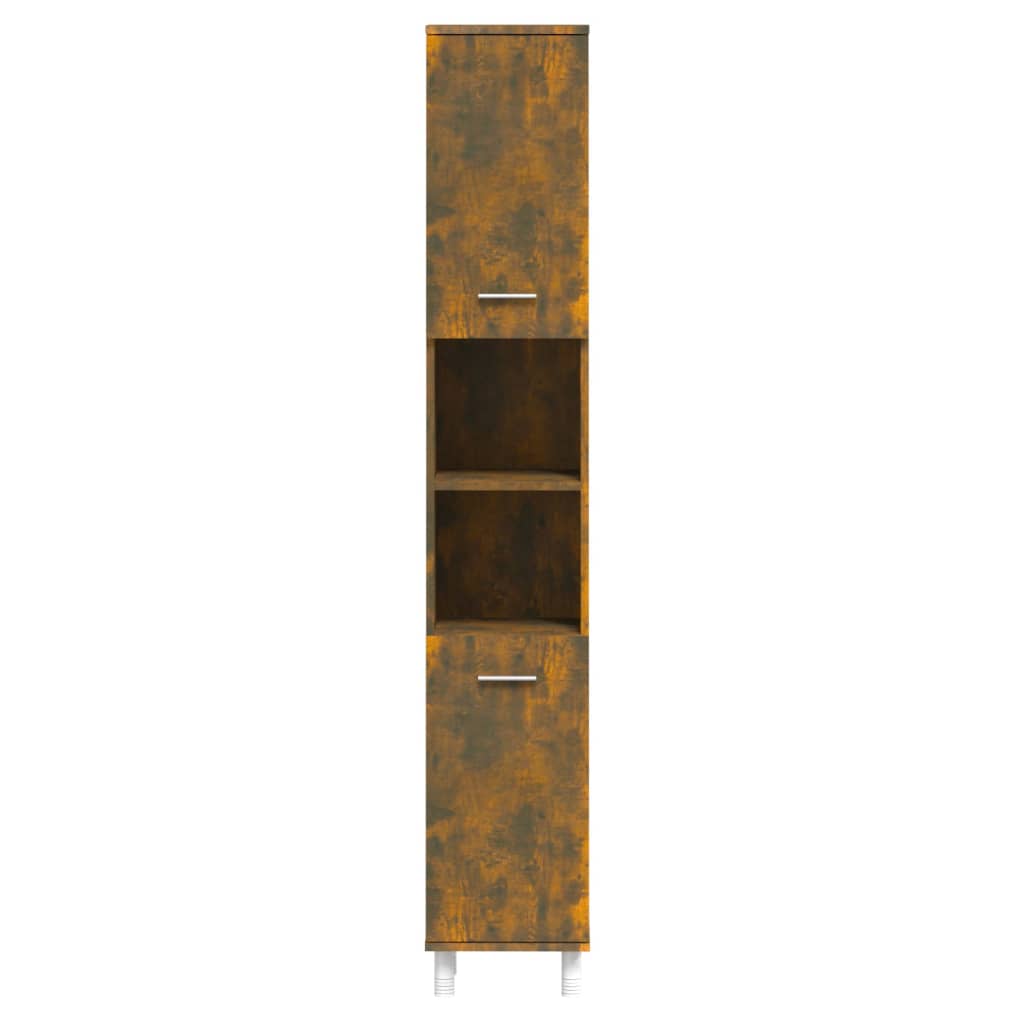 Badezimmerschrank Weiß 30x30x179 cm Holzwerkstoff