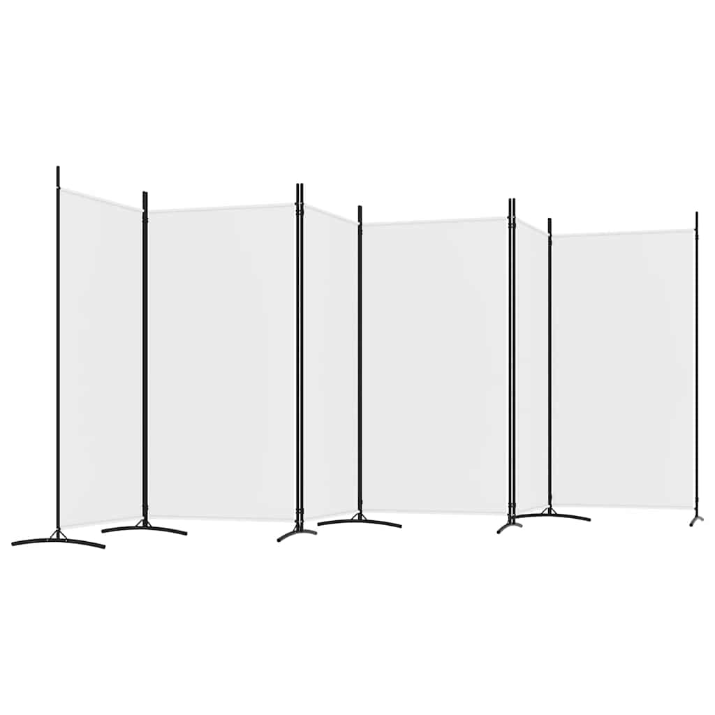 3-tlg. Raumteiler Weiß 260x180 cm Stoff