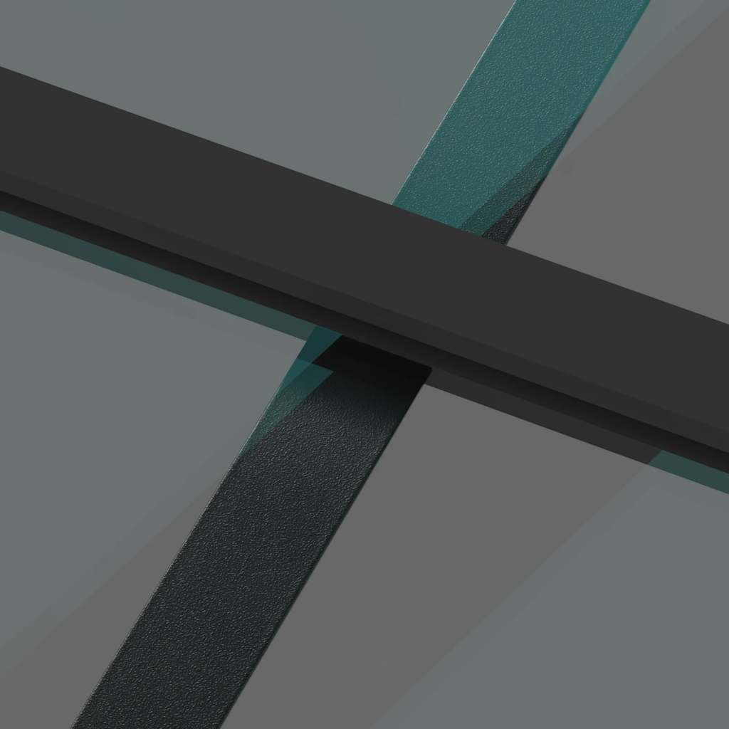 Schiebetür mit Beschlag Schwarz 76x205 cm Hartglas