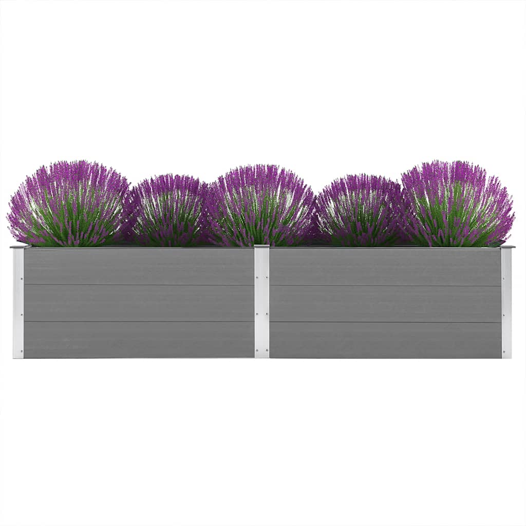 Garten-Hochbeet 200x50x54 cm WPC Grau