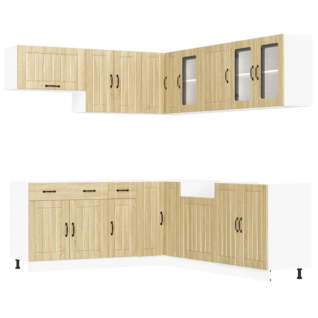11-tlg. Küchenschrank-Set Lucca Weiß Holzwerkstoff